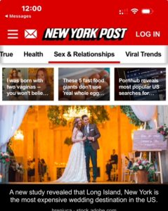 NY Post wedding costs on Long Island